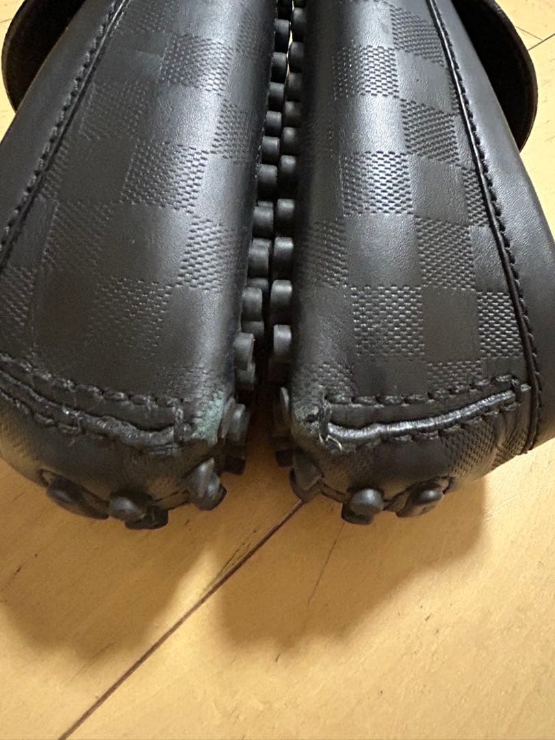 ルイビトンLOUIS VUITTON ダミエパターン ホッケンハイム ローファー