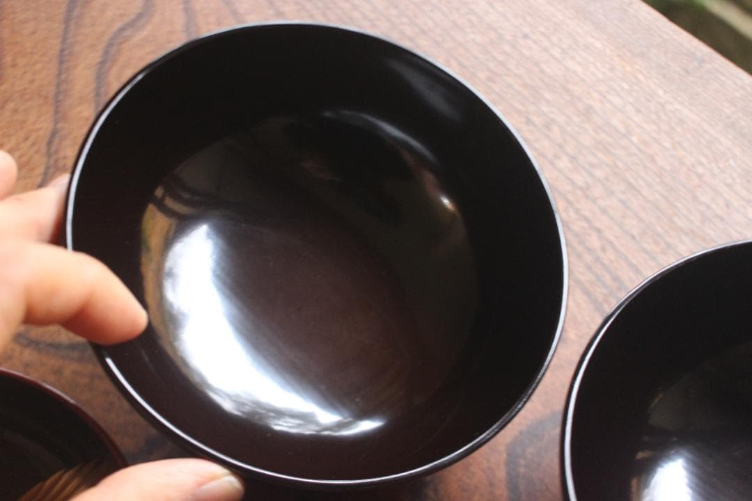 時代逸品！優美な見返し鶴蒔絵の映える日の出椀2点（検輪島塗雑煮椀蒔絵椀