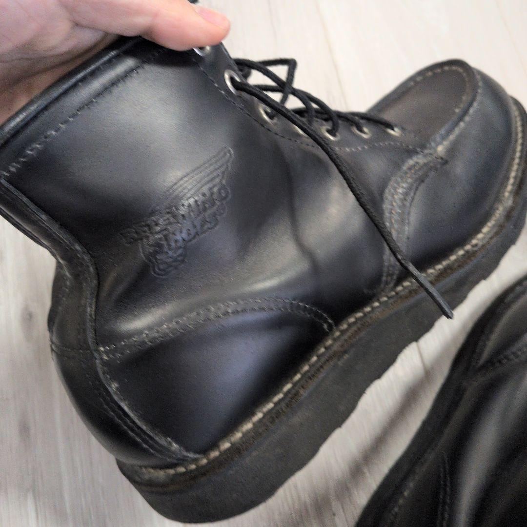 RED WING ブラック レザーブーツ8137 USA81/2 UK71/2
