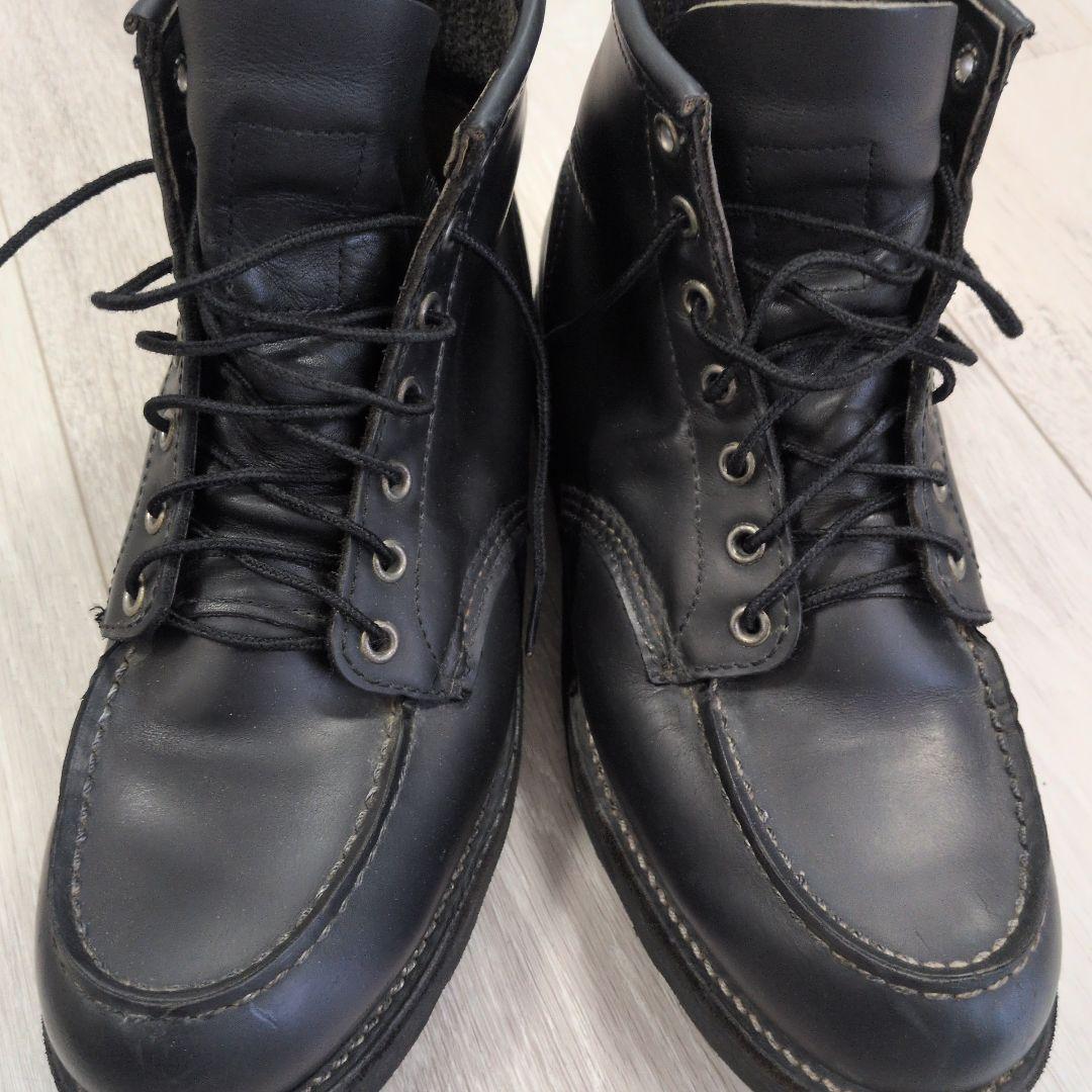 RED WING ブラック レザーブーツ8137 USA81/2 UK71/2