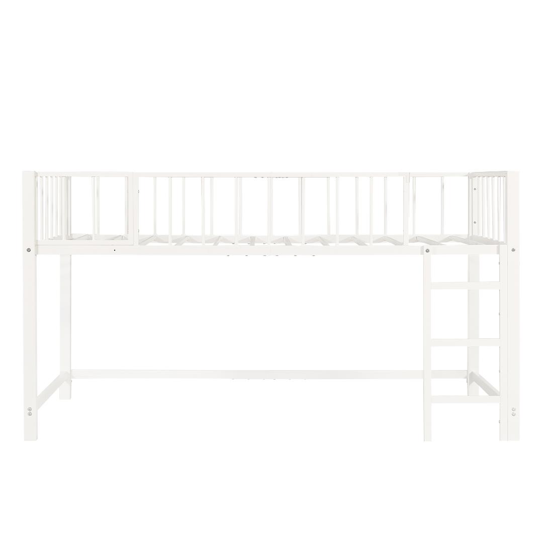 限定価格！ロフトベッド　スチール製　左右入れ替え　子供部屋に適用　WHITE