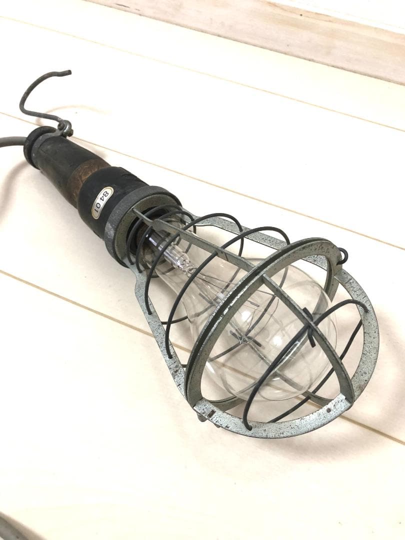 【完動品・昭和レトロ・1980年代 工業用ライト】ビンテージ ハンドランプ