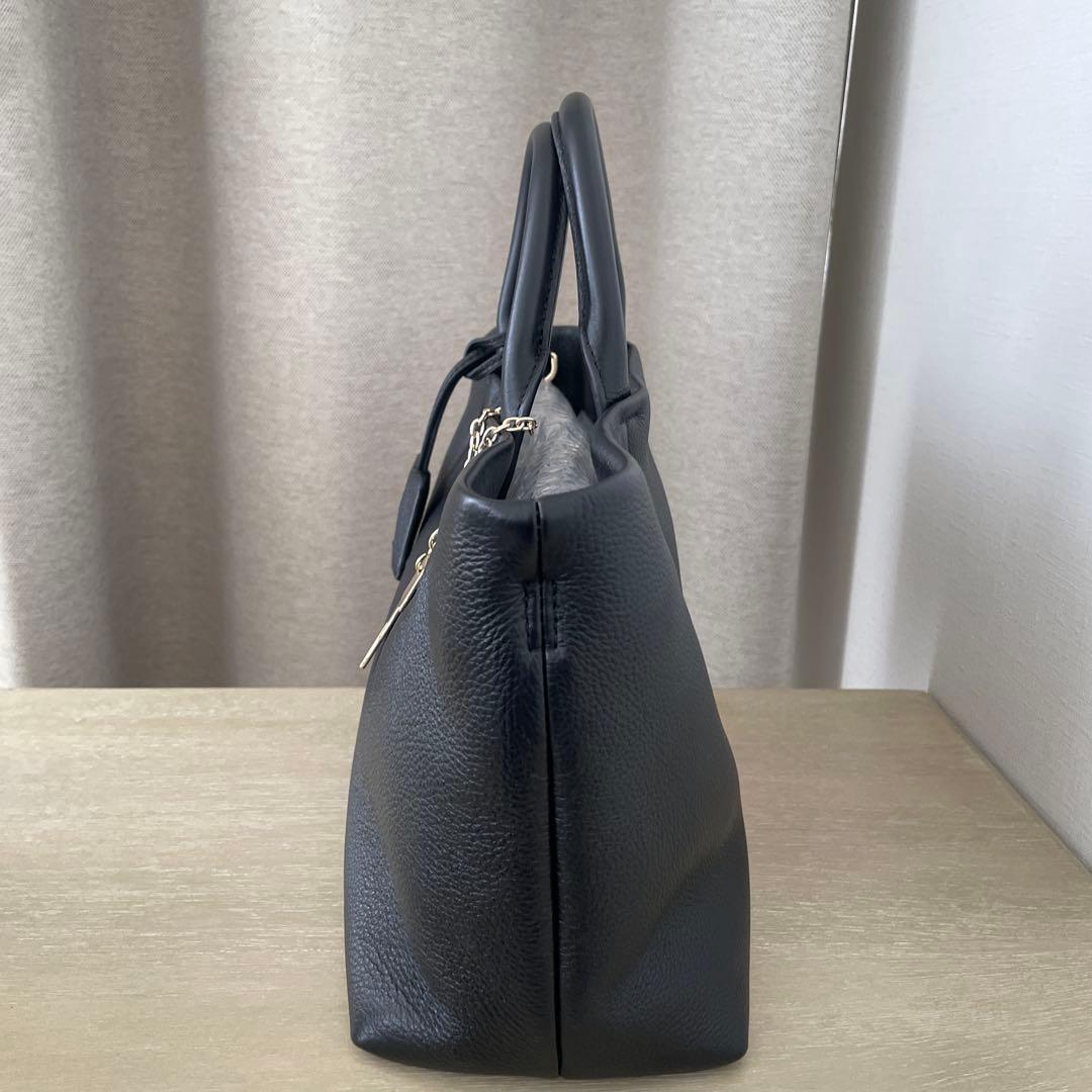 SLOBE IENA レザートートバッグ　黒　ショルダーバッグ　スローブイエナ