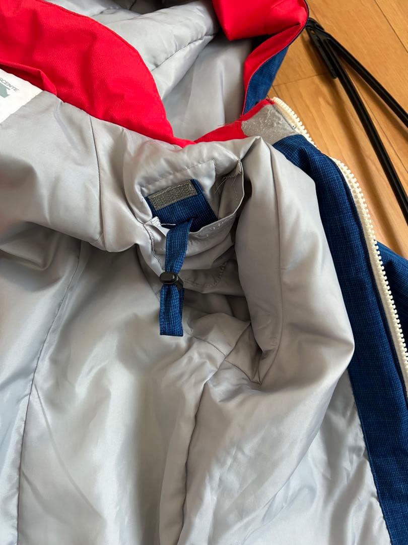 DESCENTE 子ども用スキーウェア 青/赤