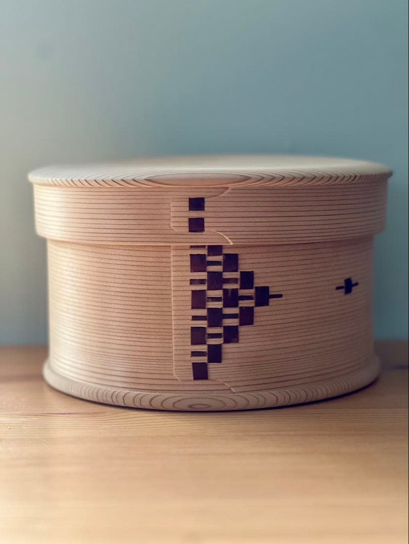 未使用　柴田慶信商店　秋田杉　曲げわっぱ　白木　おひつ　6寸 六寸　3合用　栗久