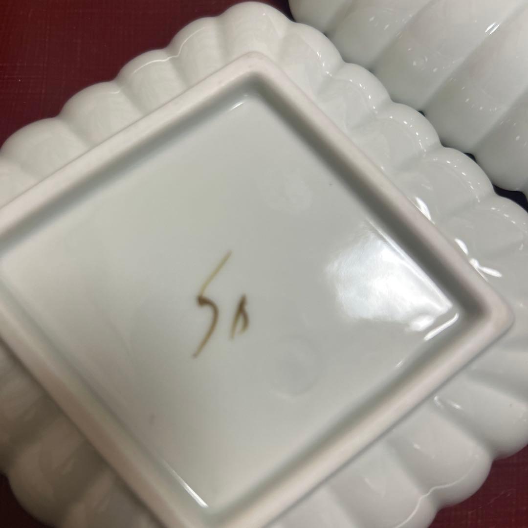 作家　陶芸作家　空萌工房 うさぎ 田口紀美子　菊割菱鉢　２枚セット