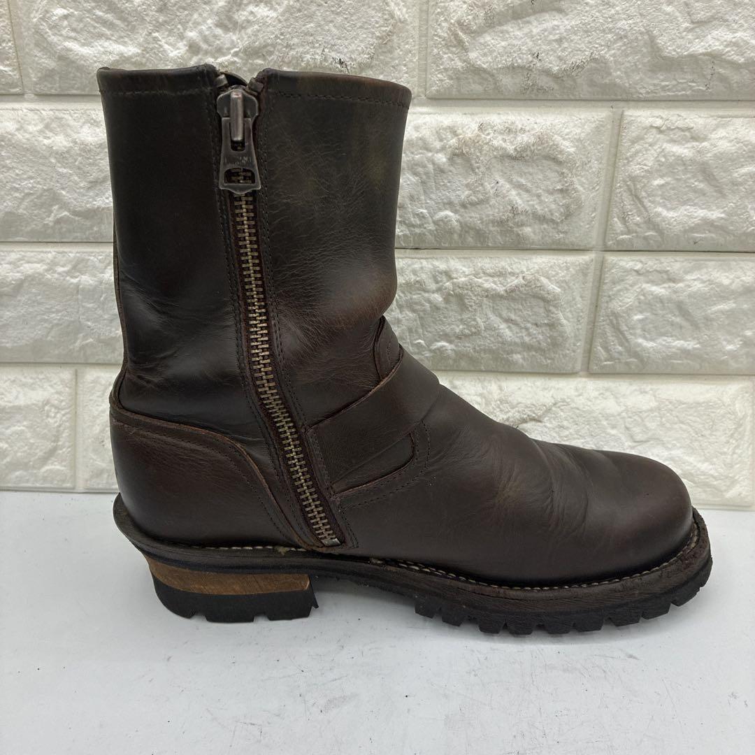 【良品】スローウェアライオン エンジニアブーツOB-8595H ブラウン 7E