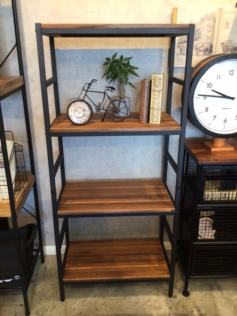 木製 ウッド シェルフ インテリア 小物 雑貨 収納 家具 男前 モダン 西海岸