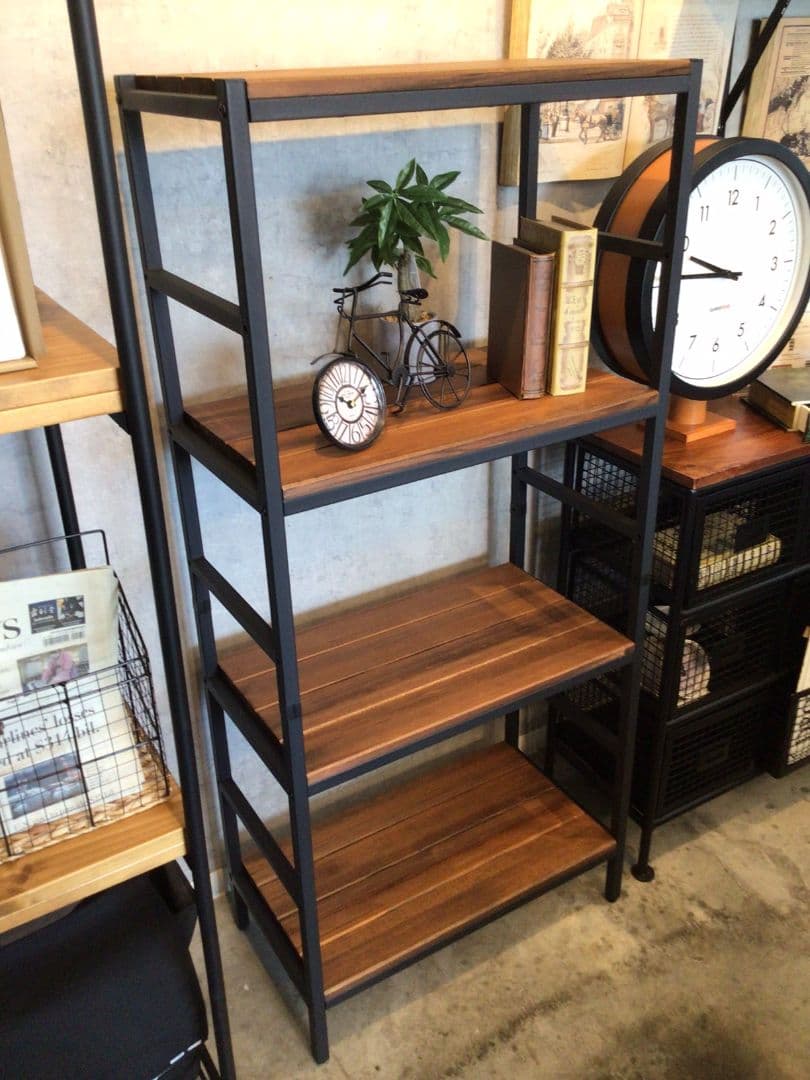 木製 ウッド シェルフ インテリア 小物 雑貨 収納 家具 男前 モダン 西海岸