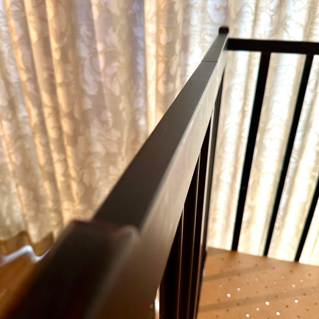 石崎家具 ワンタッチハイベッド スリーピー COOL ベビーベッドブラウン