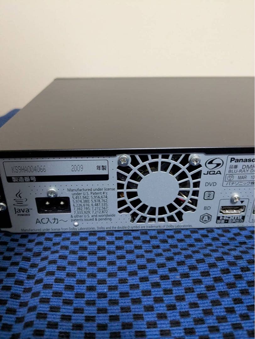 【最終値下げ】Panasonic ブルーレイレコーダー ブラック リモコン付き