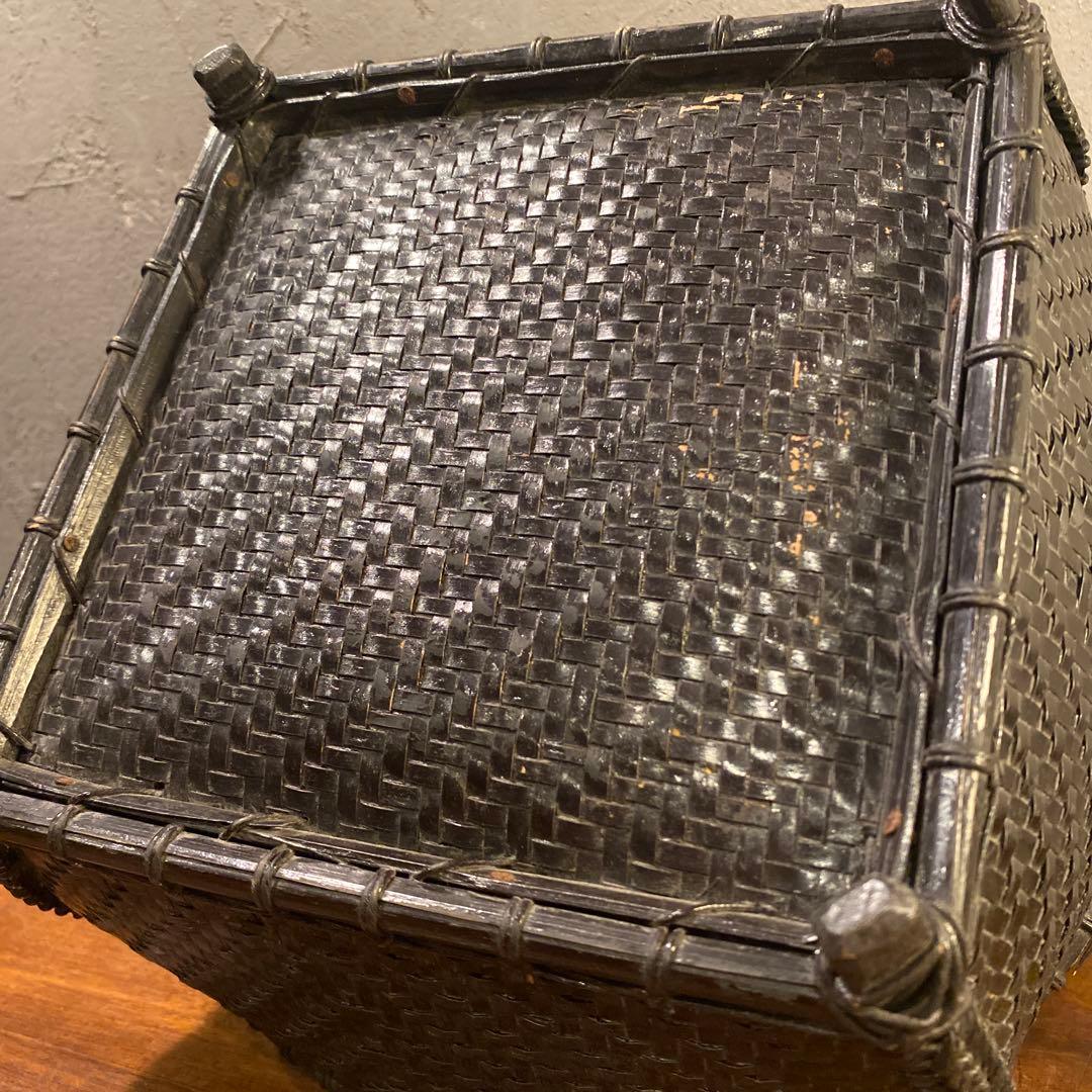 炭斗 炭取 茶道具 竹籠 古道具 骨董品 ざる 竹細工 コレクション