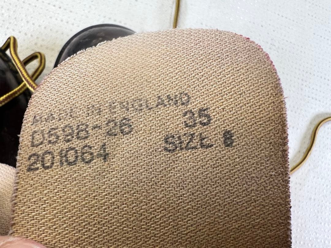 UK8_27cm Dr.Martens 10ホールブーツ スチールトゥ 英国製