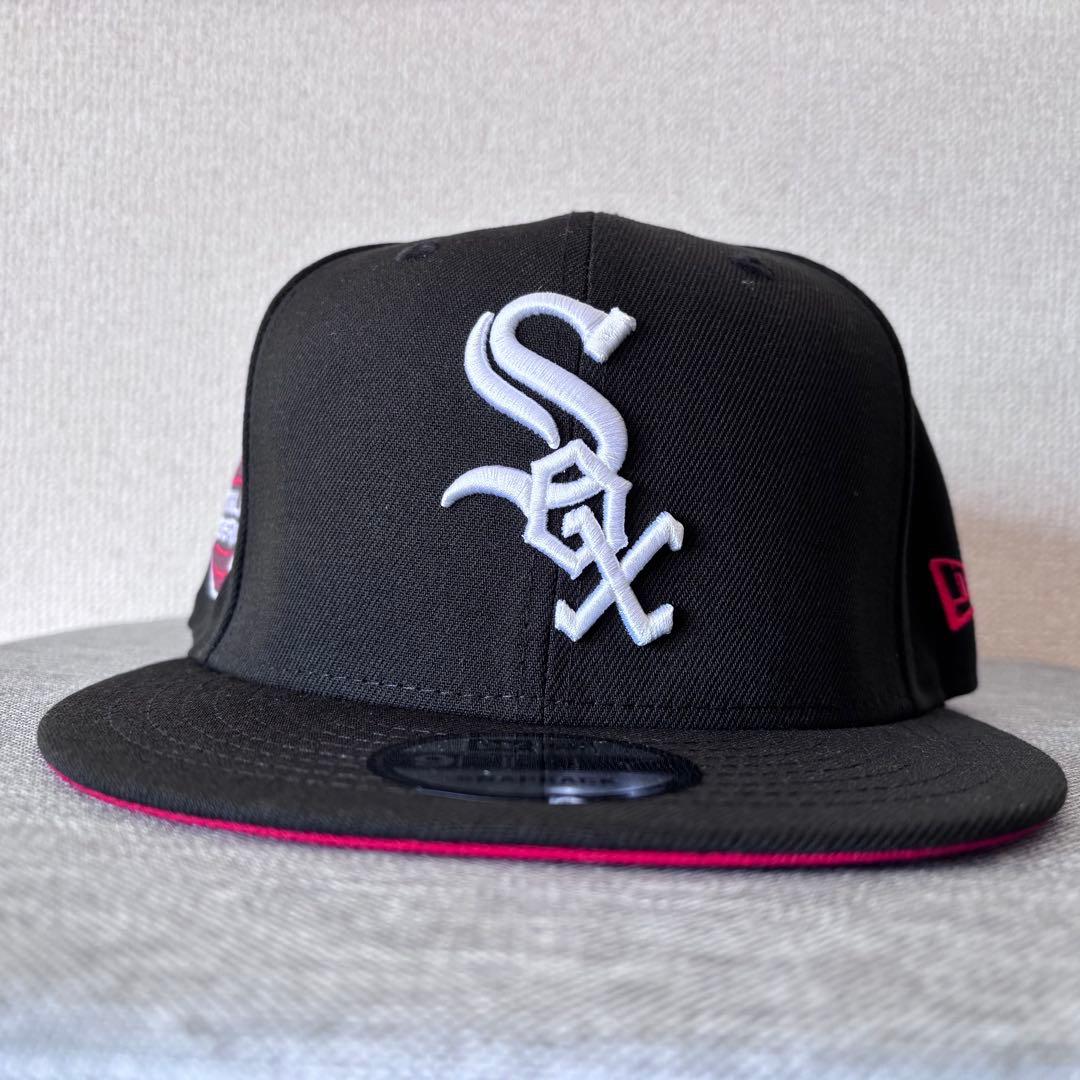 【海外限定】ニューエラ シカゴホワイトソックス 9FIFTY ブラック&レッド