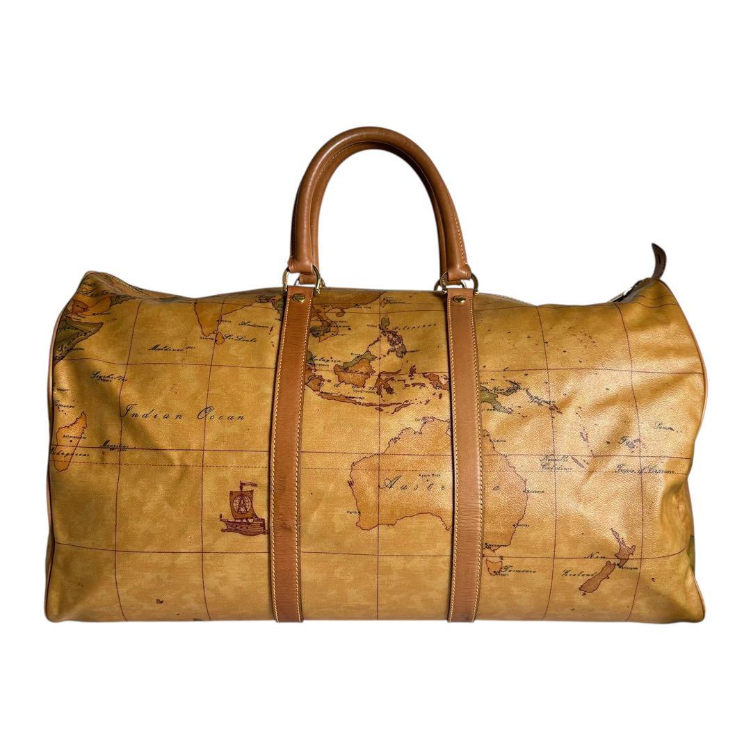 大容量　プリマクラッセ　2way ボストンバッグ　PVC 地図柄