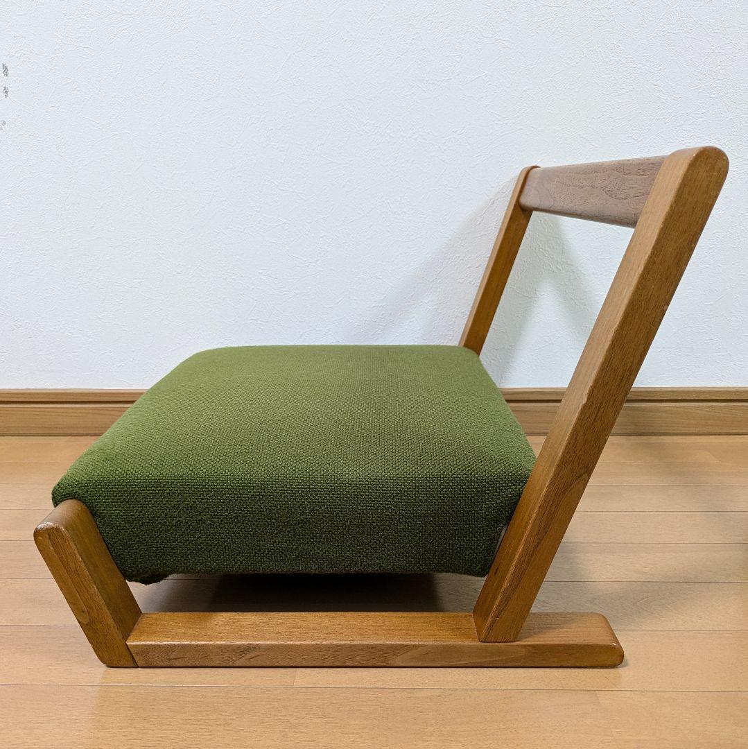 キト ザガク zagaku 座椅子正座胡座 コンパクト グリーン緑ウォールナット