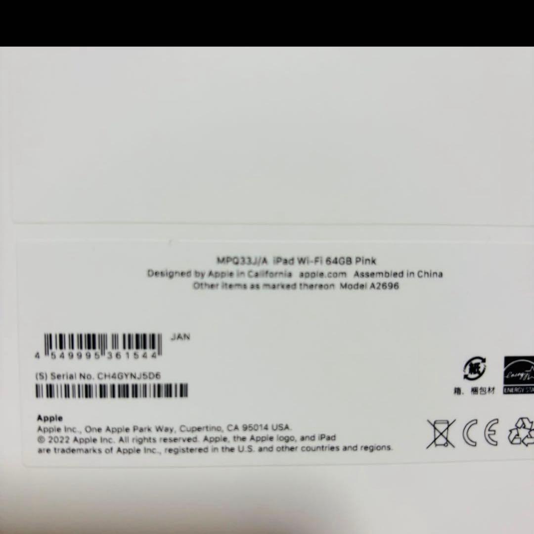 【新品未使用】Apple iPad 64GB 第10世代【レアカラー】