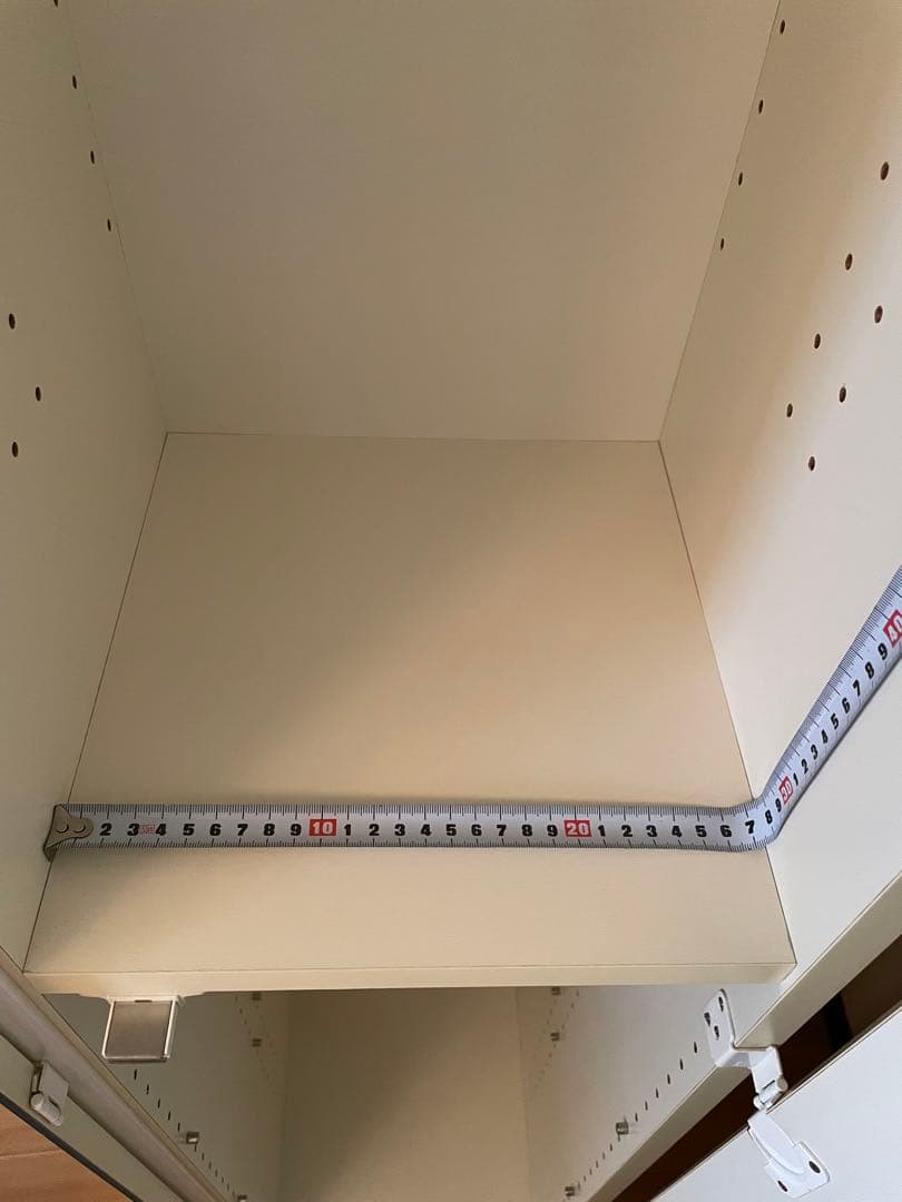 dinos ディノス　効率収納できる段違い棚シェルフ　ミラー扉　本棚