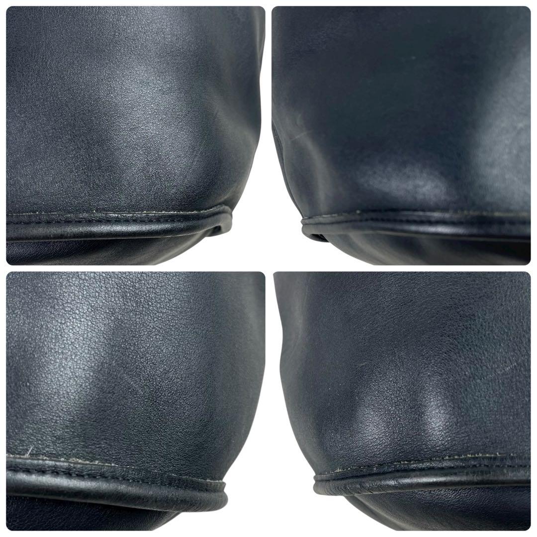 オールドコーチ ショルダーバッグ レザー バケツ型 ブラック 肩掛け