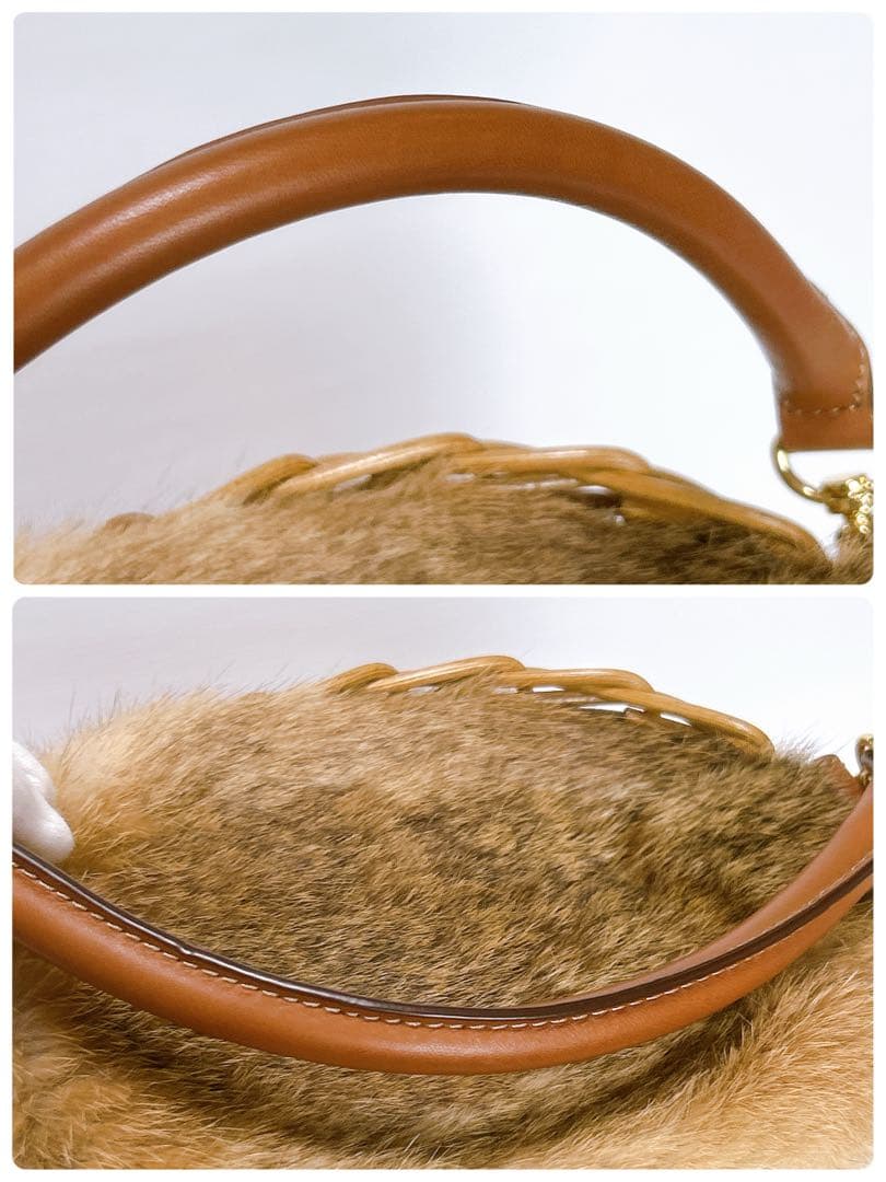 新品同様✨ATAO アタオ ブリーゼ BREEZE かごバッグ 2WAY ファー