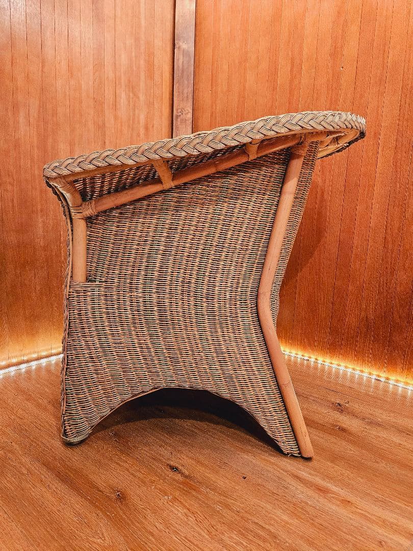 Rattan Auster ナチュラル天然素材 日本製 1Ｐソファ ①