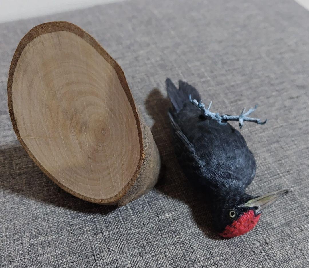 ミニバードカービング　\"クマゲラ”