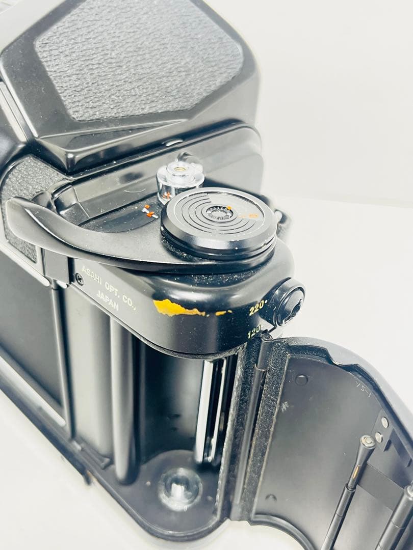 【完動品】ASAHI PENTAX 6×7 木製グリップ　ストラップ付き