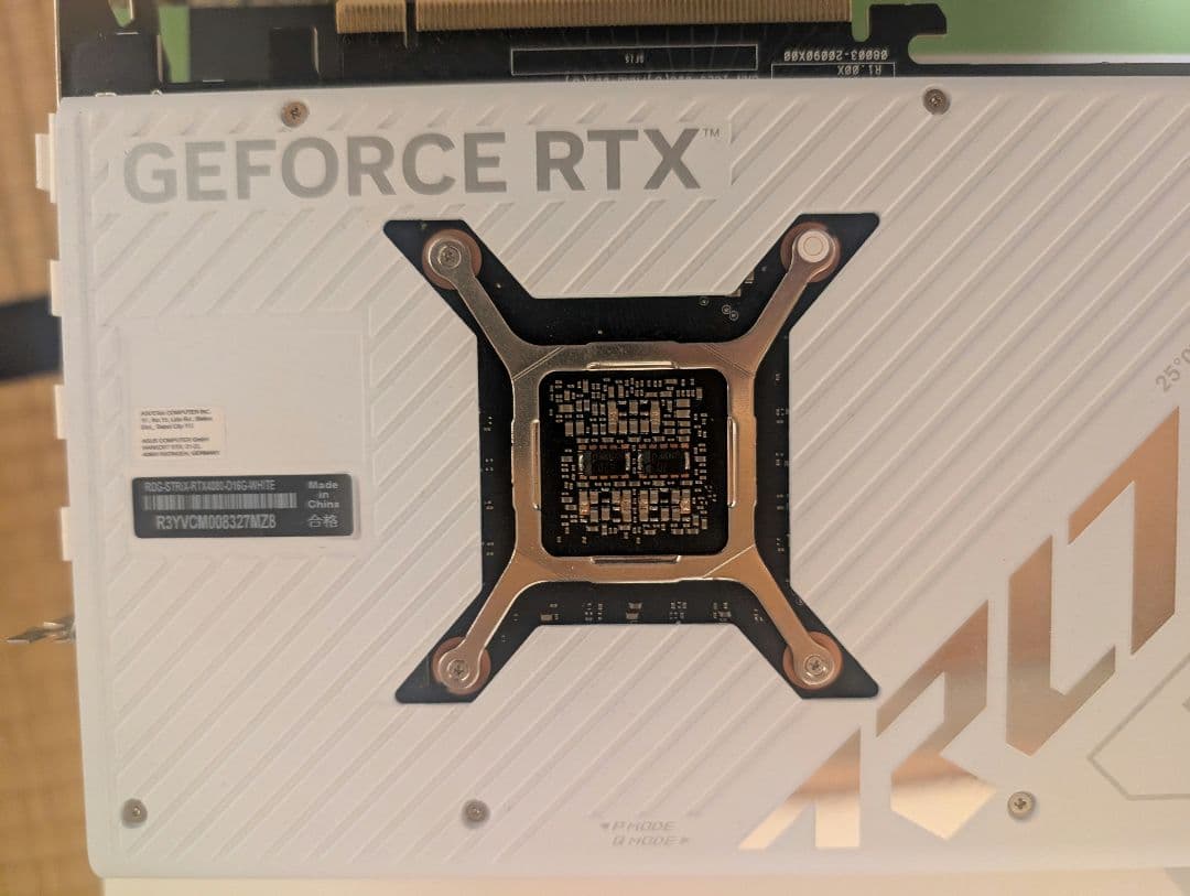 グラフィックボード・グラボ・ビデオカード ASUS GeForce RTX 4080 16GB GDDR6X White