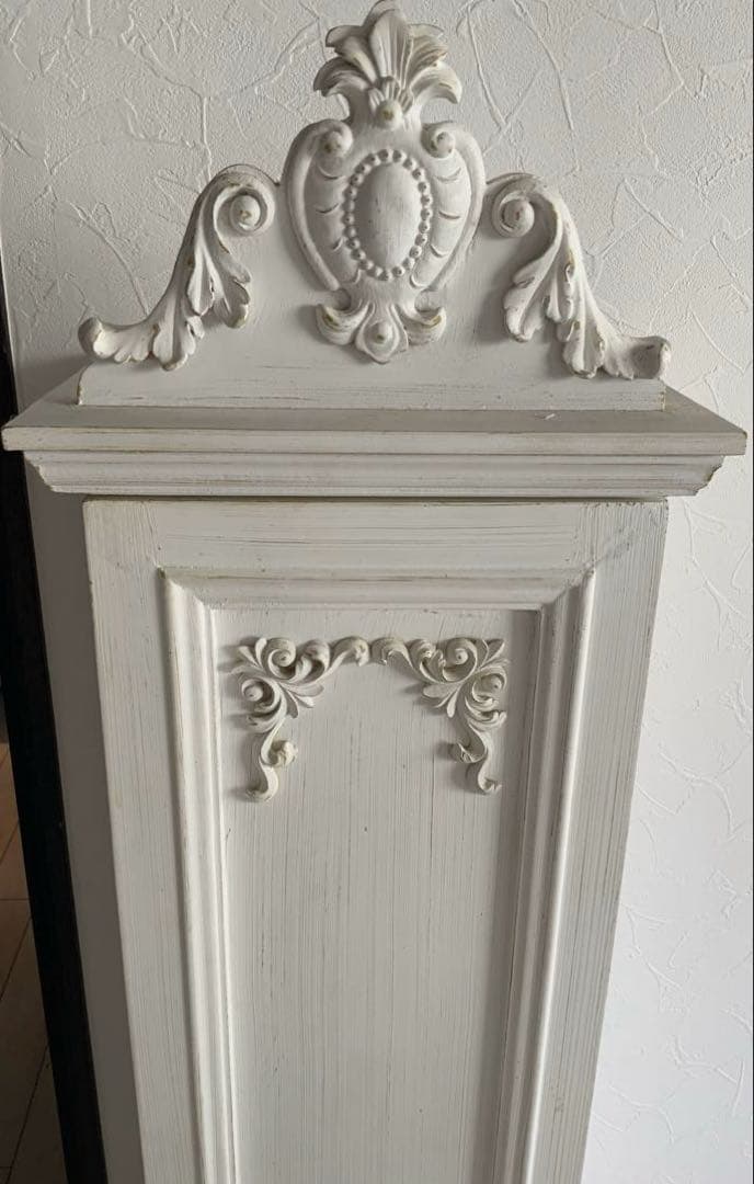 中古　美品　アンティーク　フランス　ホワイト 木製ラック 2