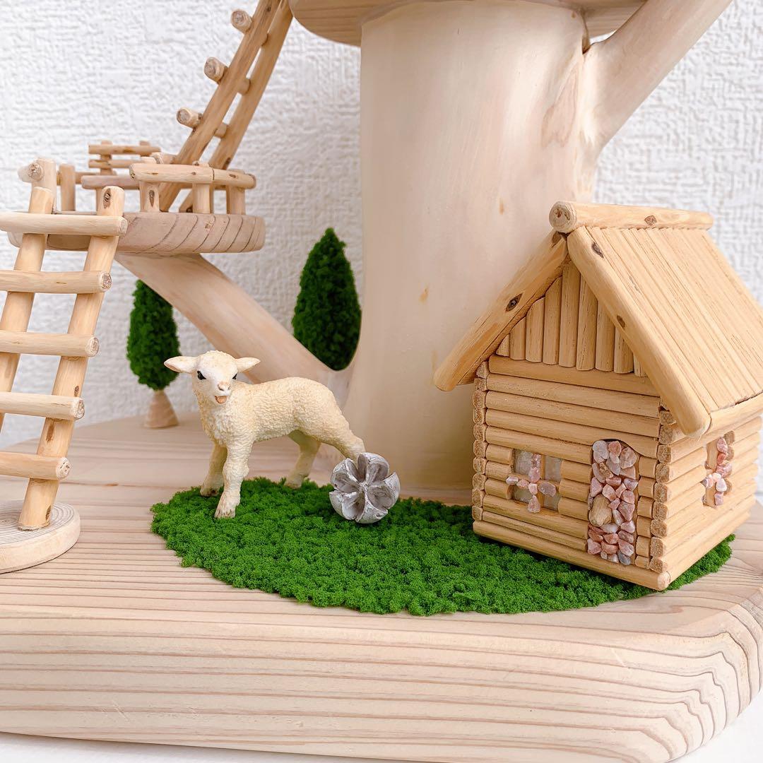 木製　ツリーハウス 白木