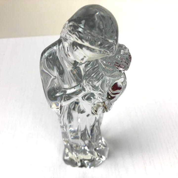 バカラ Baccarat クリスタル オブジェ 聖母子 美品　ボックス　マリア