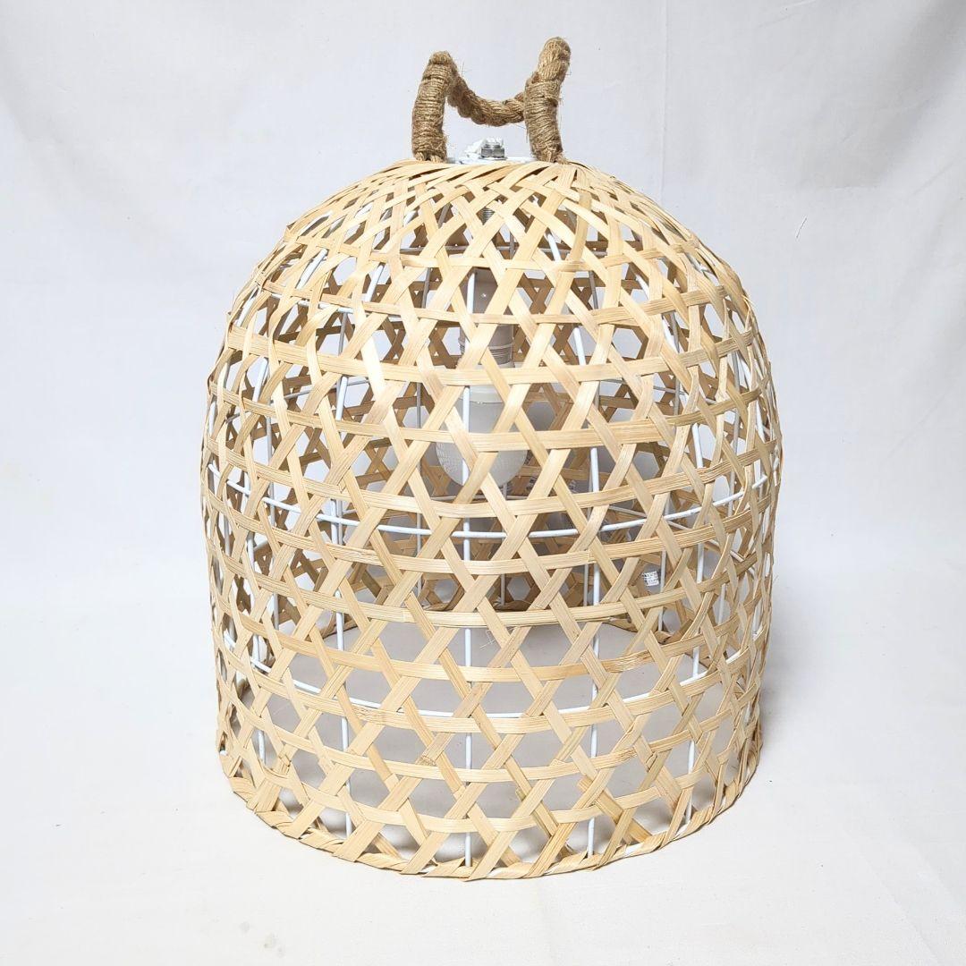 竹カゴ　ランプ　吊り下げ照明　竹あかりシリーズ
