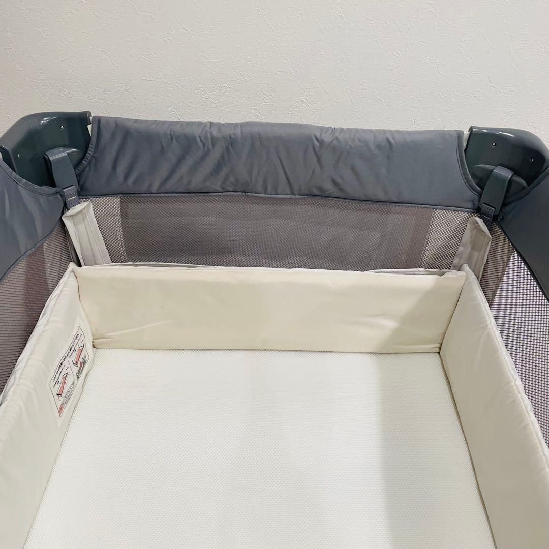 【美品】 Apricaベビーベッド ココネルエアー グレーベアー
