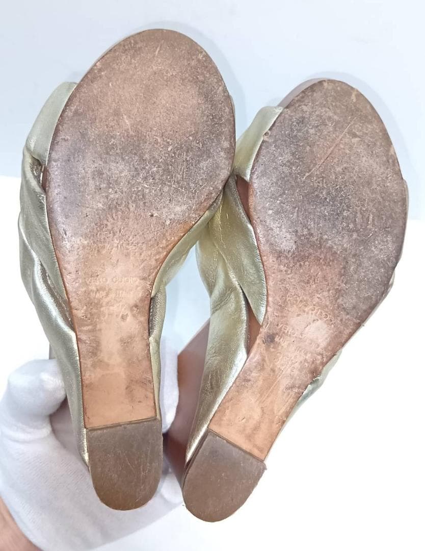 【セット売り】セルジオロッシ 2足 まとめ売り 35.5 厚底 本革 レザー