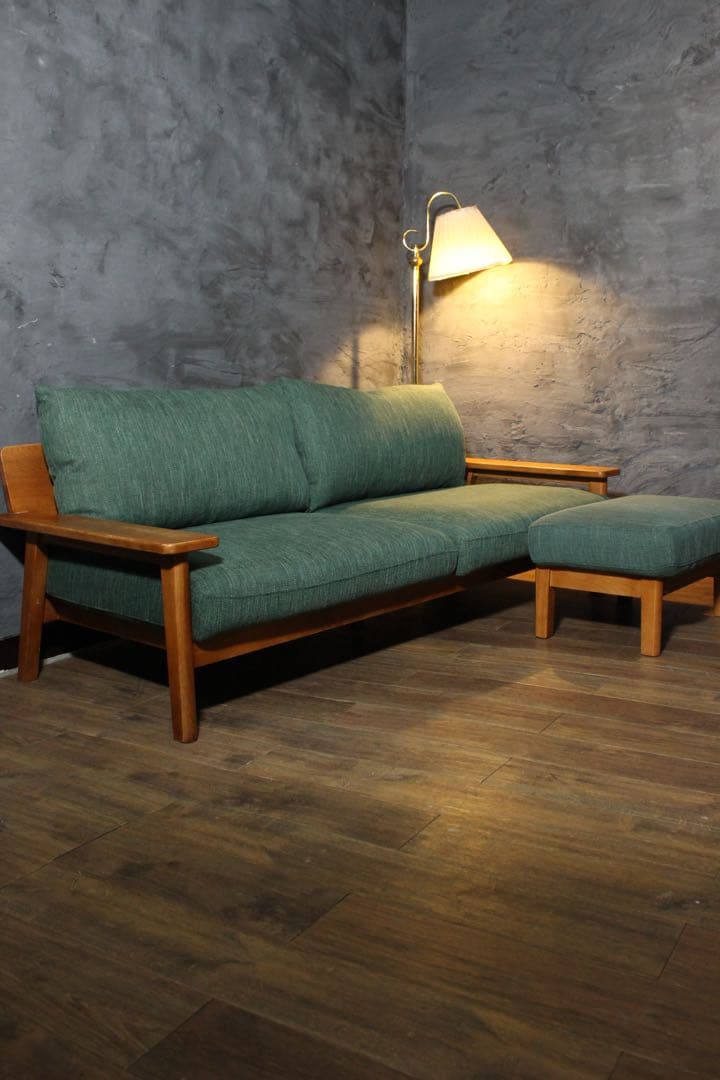 首都圏送無料〜ウニコ　キルプ　190cm ソファ　オットマン　セット　フェザー