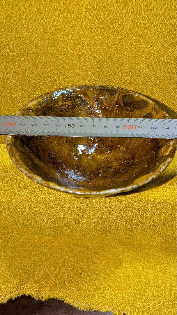 石茶碗、石彫刻茶碗、日本人制作、倉田辰彦作