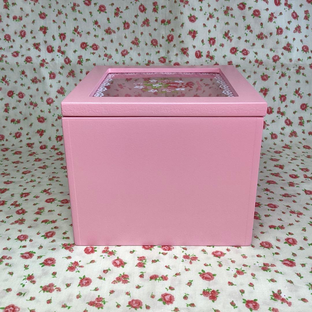 【未使用】マザーガーデン　いちご　小物入れ　チェスト　木製　レア　苺　ピンク