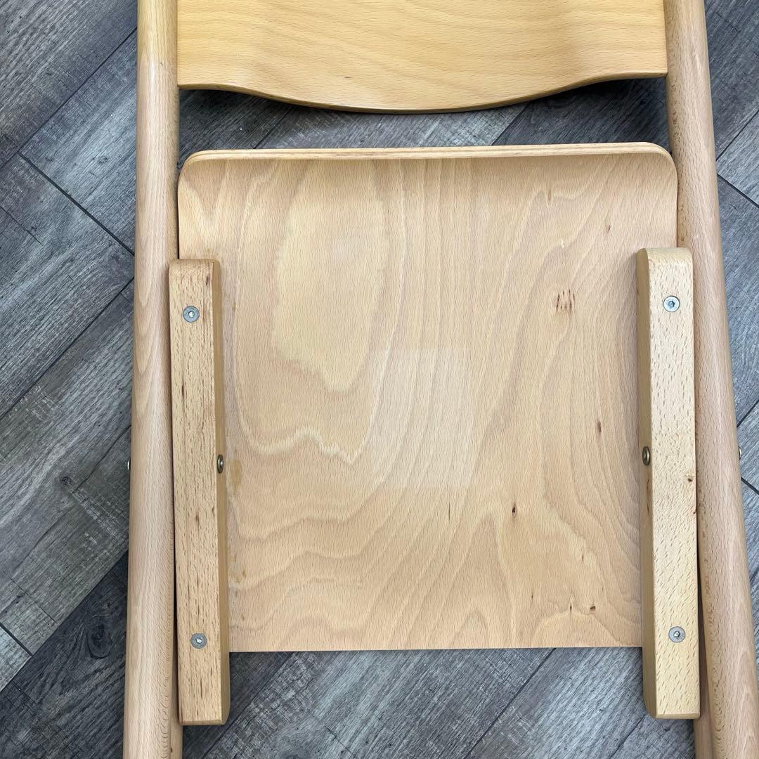 【美品】無印良品 廃盤　折り畳み椅子　ブナ木材 フォールディングチェア