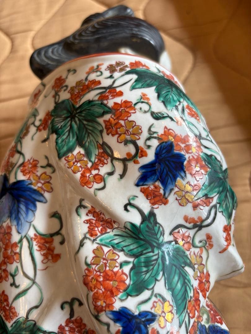 おおきめサイズのお多福　置物