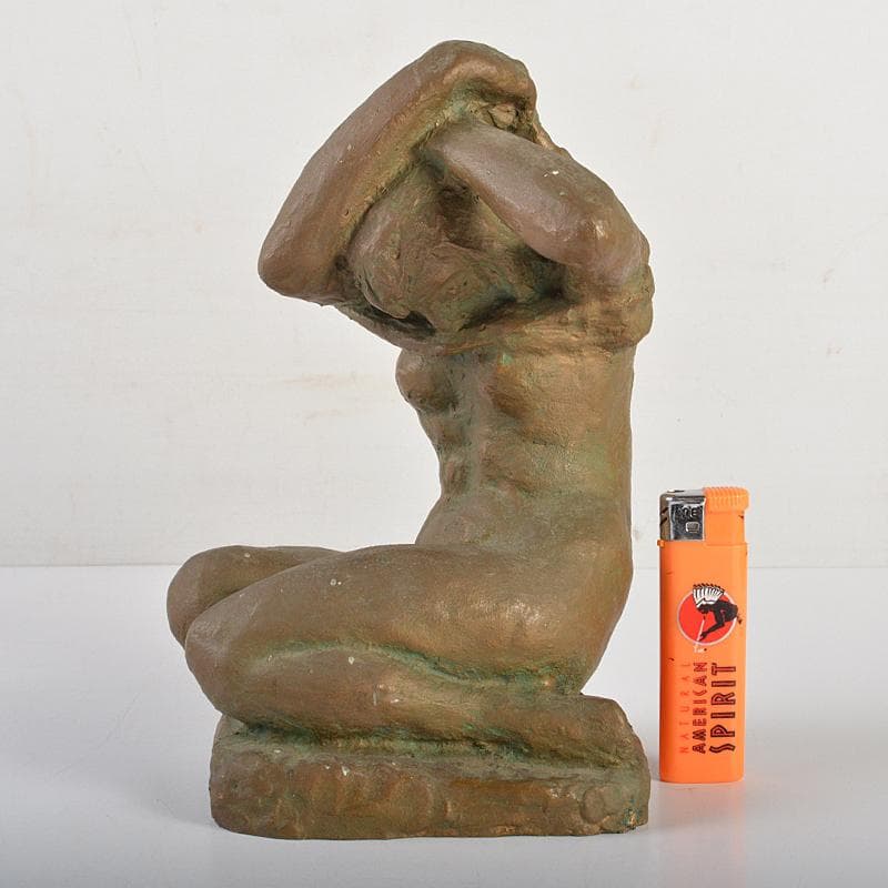 ブロンズ像　裸婦像　女性像　置物　約2.2kg　V　R7408