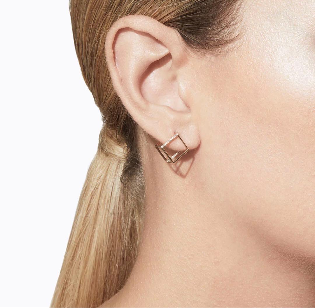 アクセサリー SHIHARA Diamond Square Pierce 10 (01)