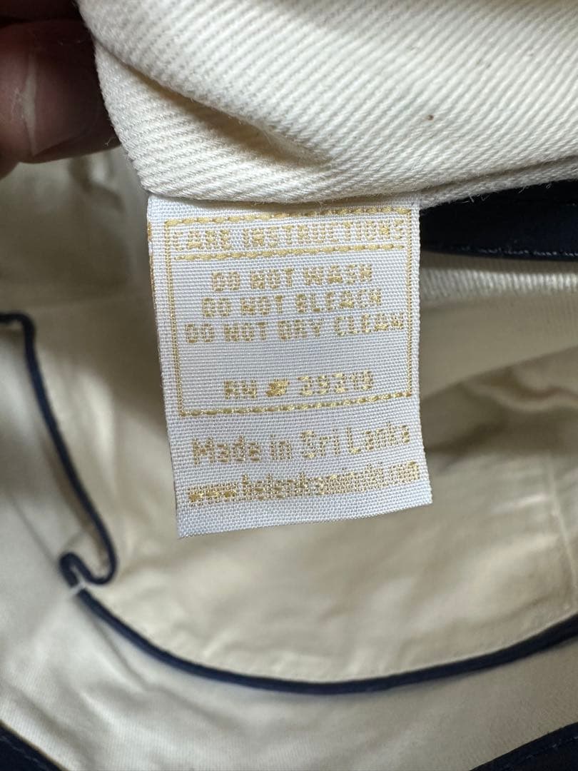 【美品】ヘレンカミンスキー カゴ レザー トートバッグ A4◎ ネイビー