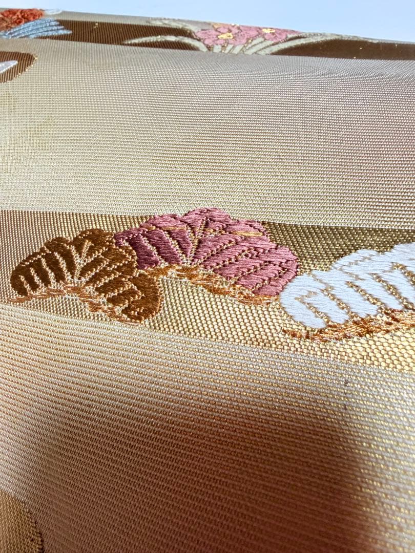 高級 袋帯 正絹 六通柄 西陣織 ゴールド 訪問着 留袖 色無地