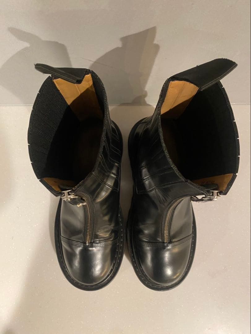 TOGAPULLA トーガプルラ　レザー ショートジップブーツ ブラック 38