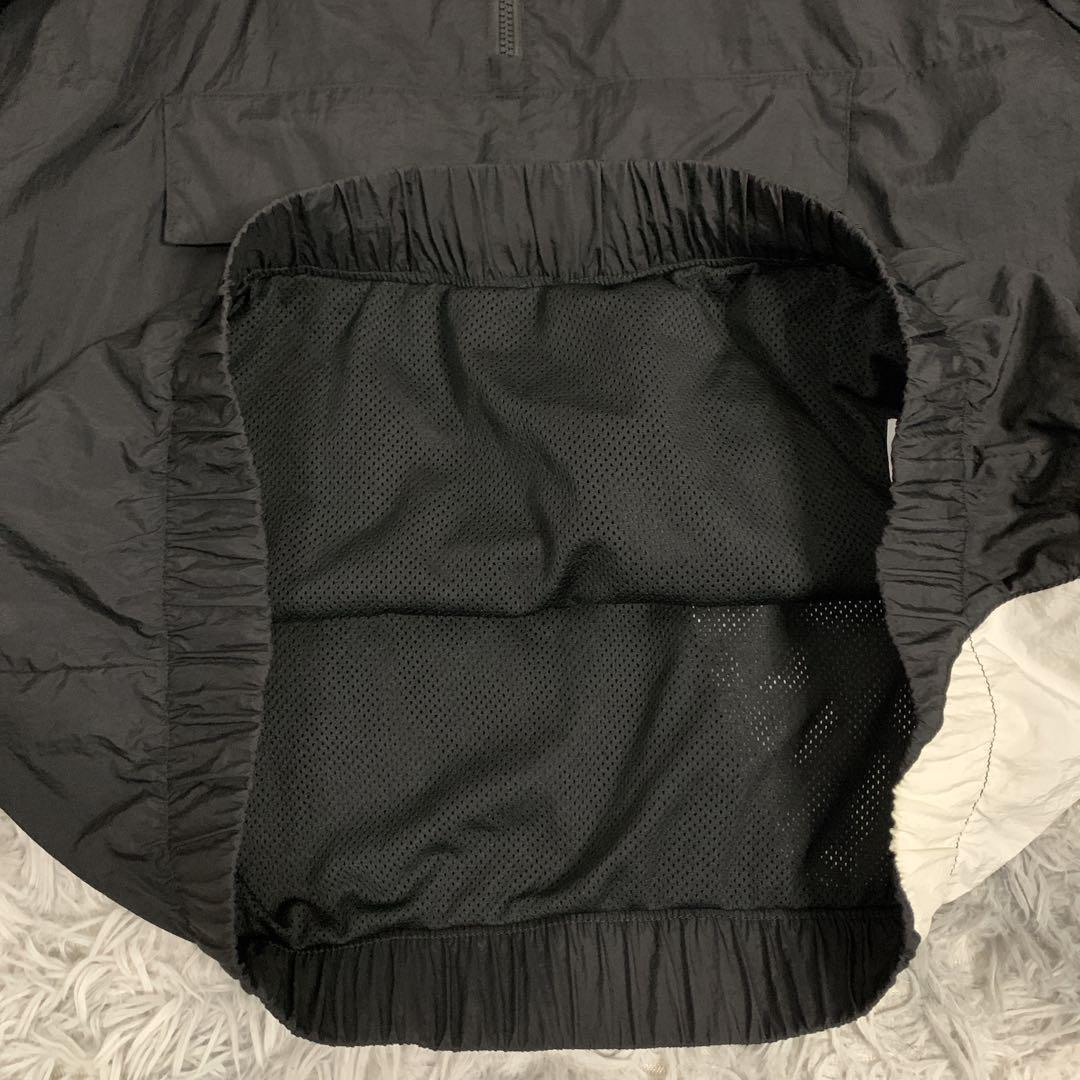 ナイキ アノラックパーカー 刺繍ロゴ サイドライン ビッグスウォッシュブラック