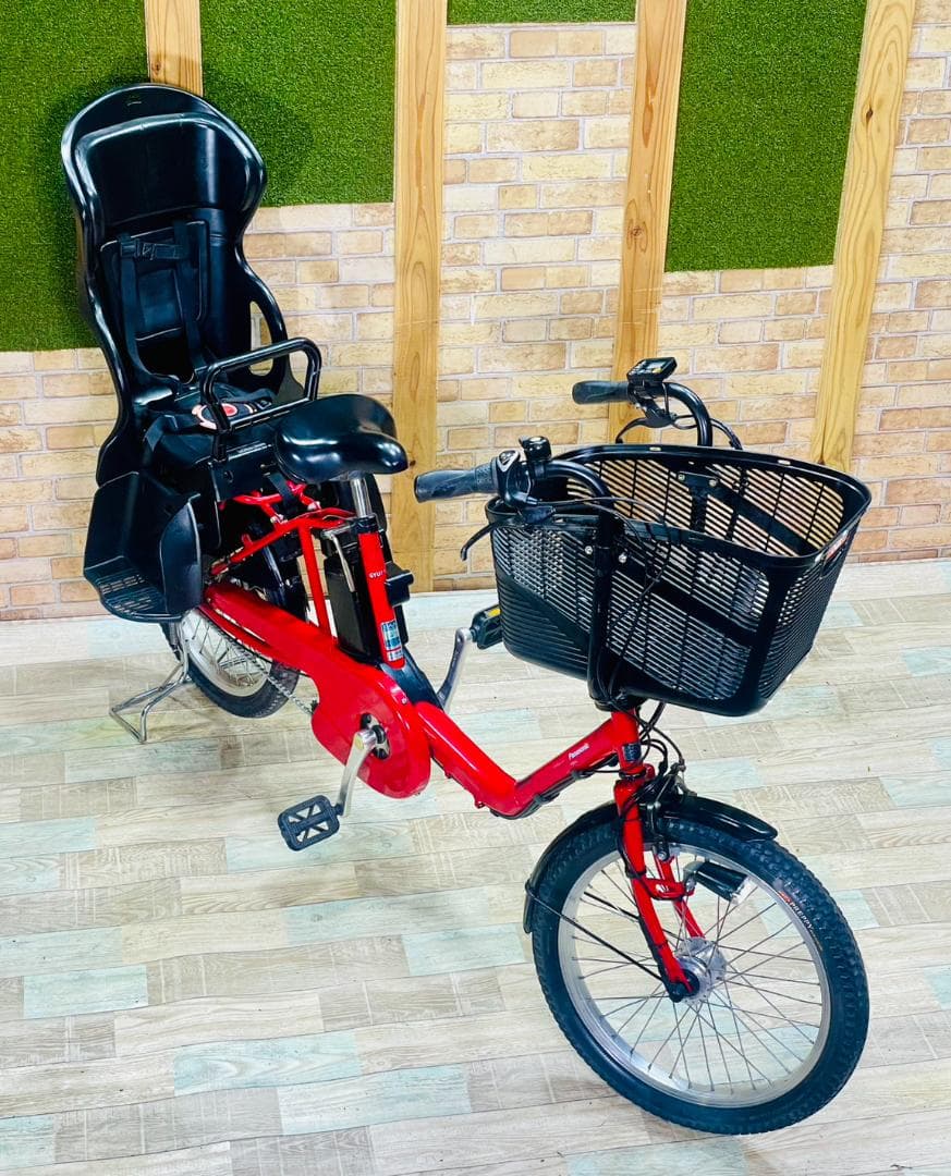 超特価 レッド系 パナソニック 子供乗せ電動アシスト自転車 ZH3338