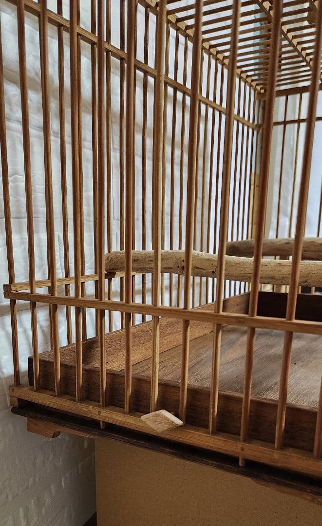 ◯～か ☆竹製☆ 持ち手付き 手作り鳥かご