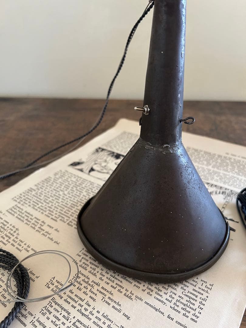 ワイヤーレール照明　古道具照明長さ調整　ワイヤーフック照明 ペンダントライト