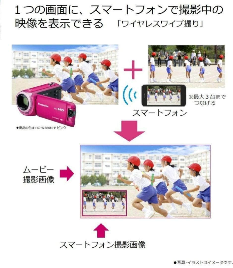 Panasonic　HC-W580M　ビデオカメラ　ケース　SDカード　セット