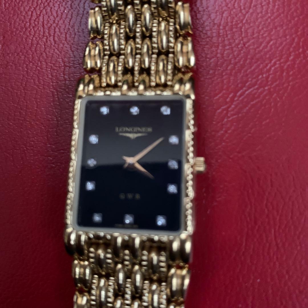 価格見直し　ロンジン　ダイヤ入りスクエア型QWR クォーツ